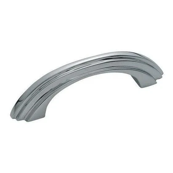 Tradco Cabinet Pull Handle Deco Stepped Chrome Plated L102xW18xP28mm