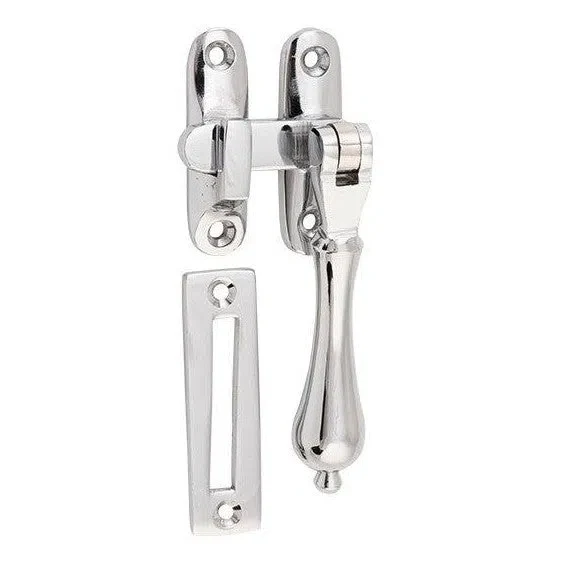 Tradco Casement Fastener Teardrop Long Throw Chrome Plated