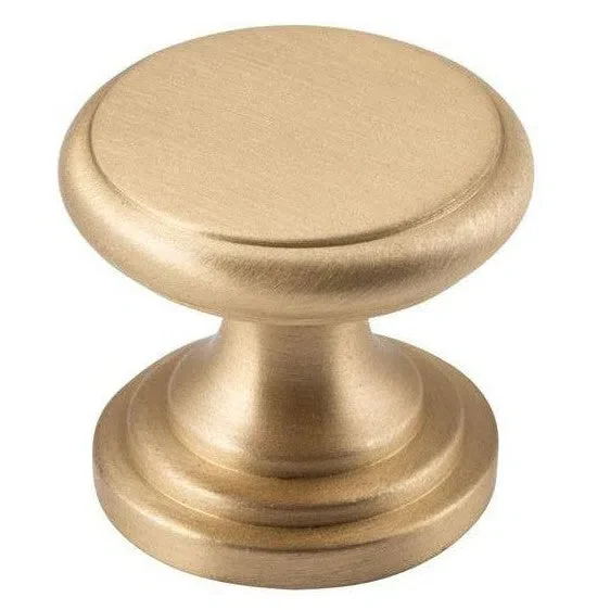 Tradco Cupboard Knob Flat Satin Brass D25xP20mm