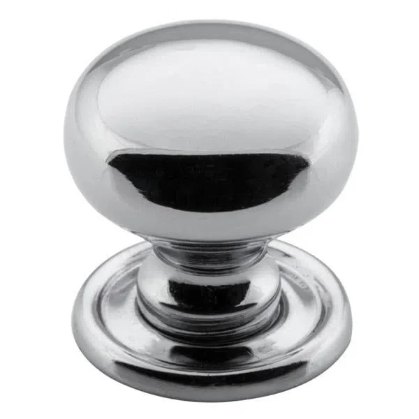 Tradco Cupboard Knob Sheet Brass Chrome Plated D25xP27mm