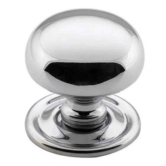 Tradco Cupboard Knob Sheet Brass Chrome Plated D32xP28mm