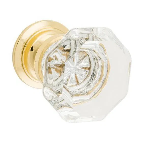 Tradco Cupboard Knob Sophia Glass Polished Brass D41xP47mm BP27mm