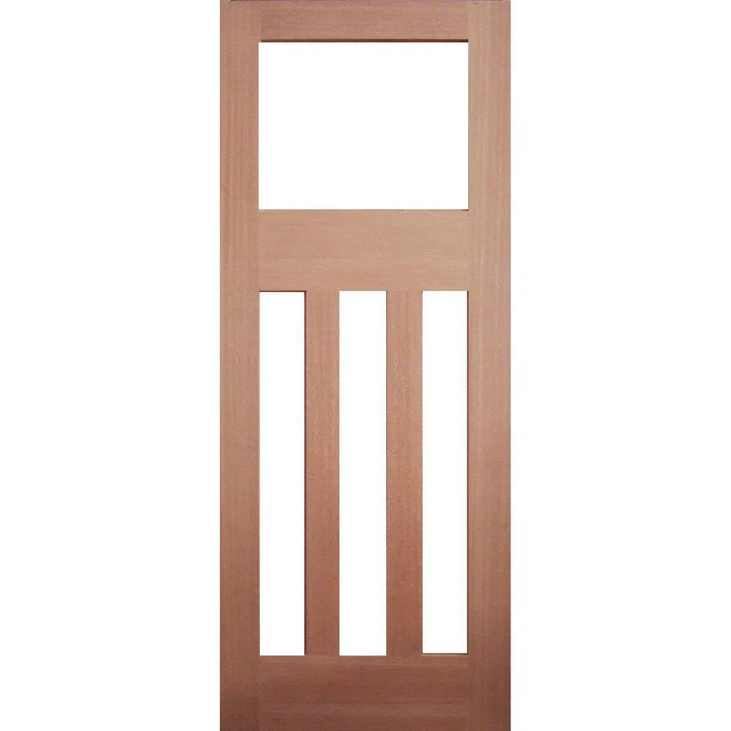 Solid Interior 4 Glass Panel Bungalow Door