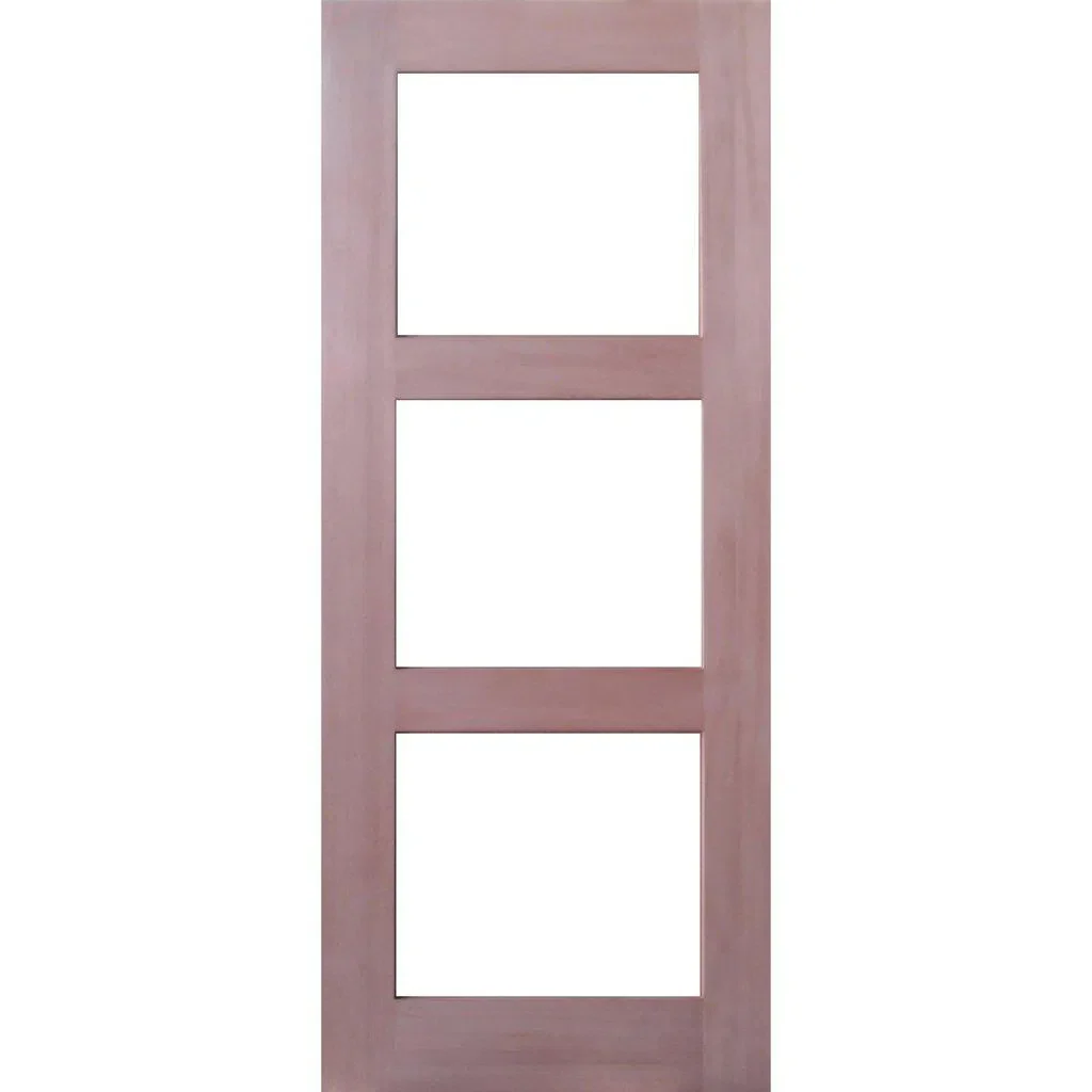 Solid Interior 3 Glass Panel Door