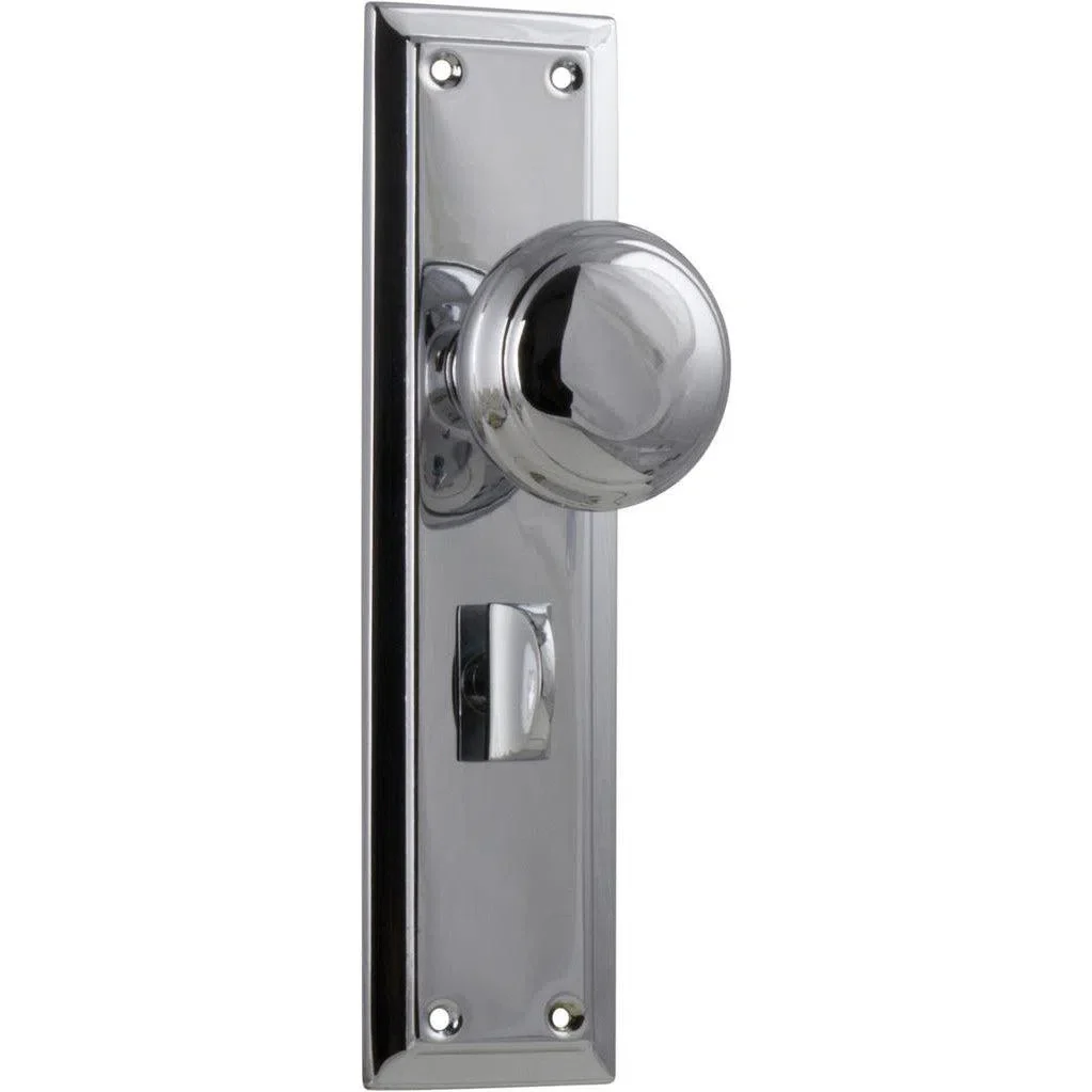 Tradco Door Knob Richmond Privacy Pair Chrome Plated H200mm