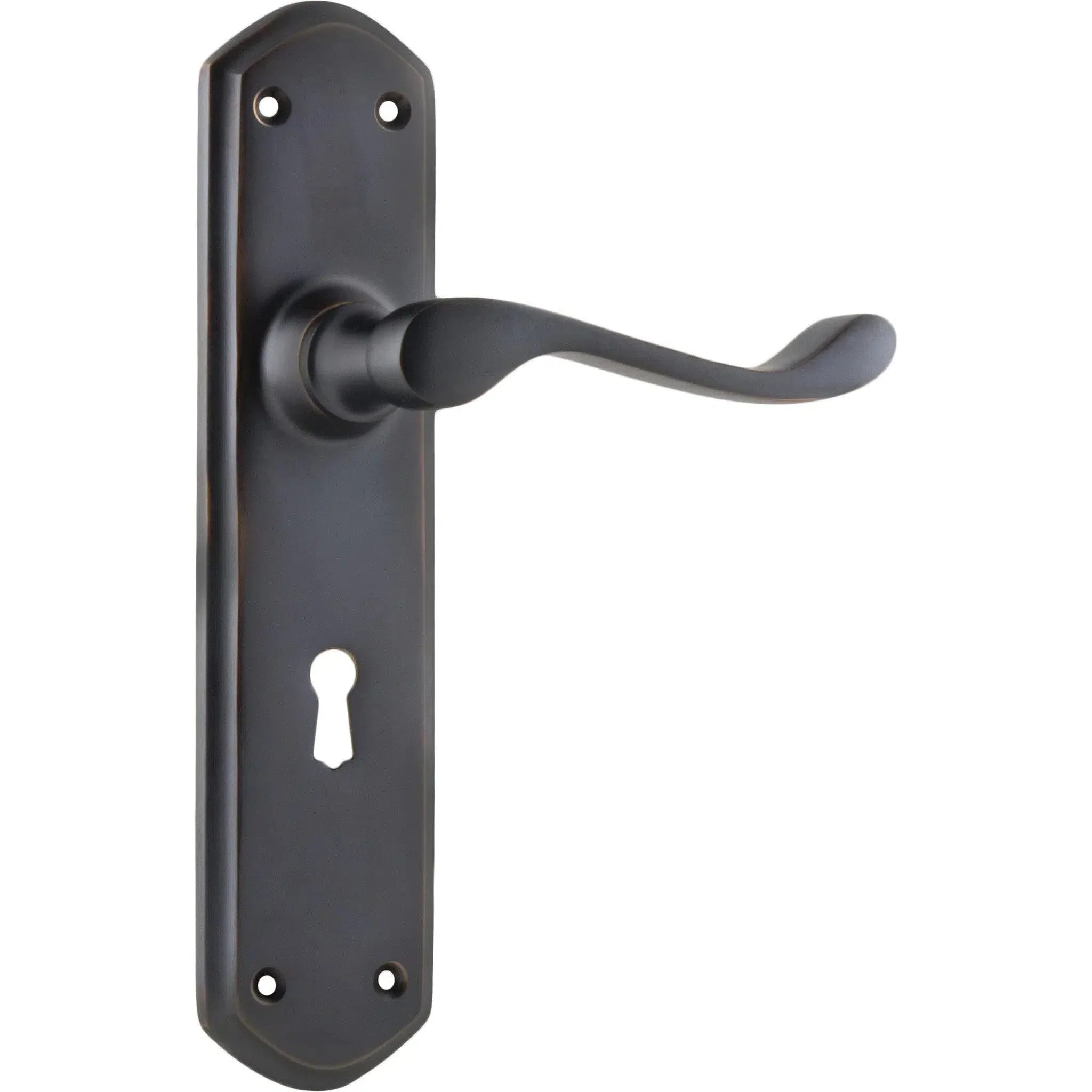 Tradco Door Handle Windsor Lock Pair Antique Copper