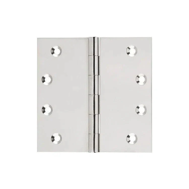 SDG Hinge Fixed Pin Polished Nickel W100mm
