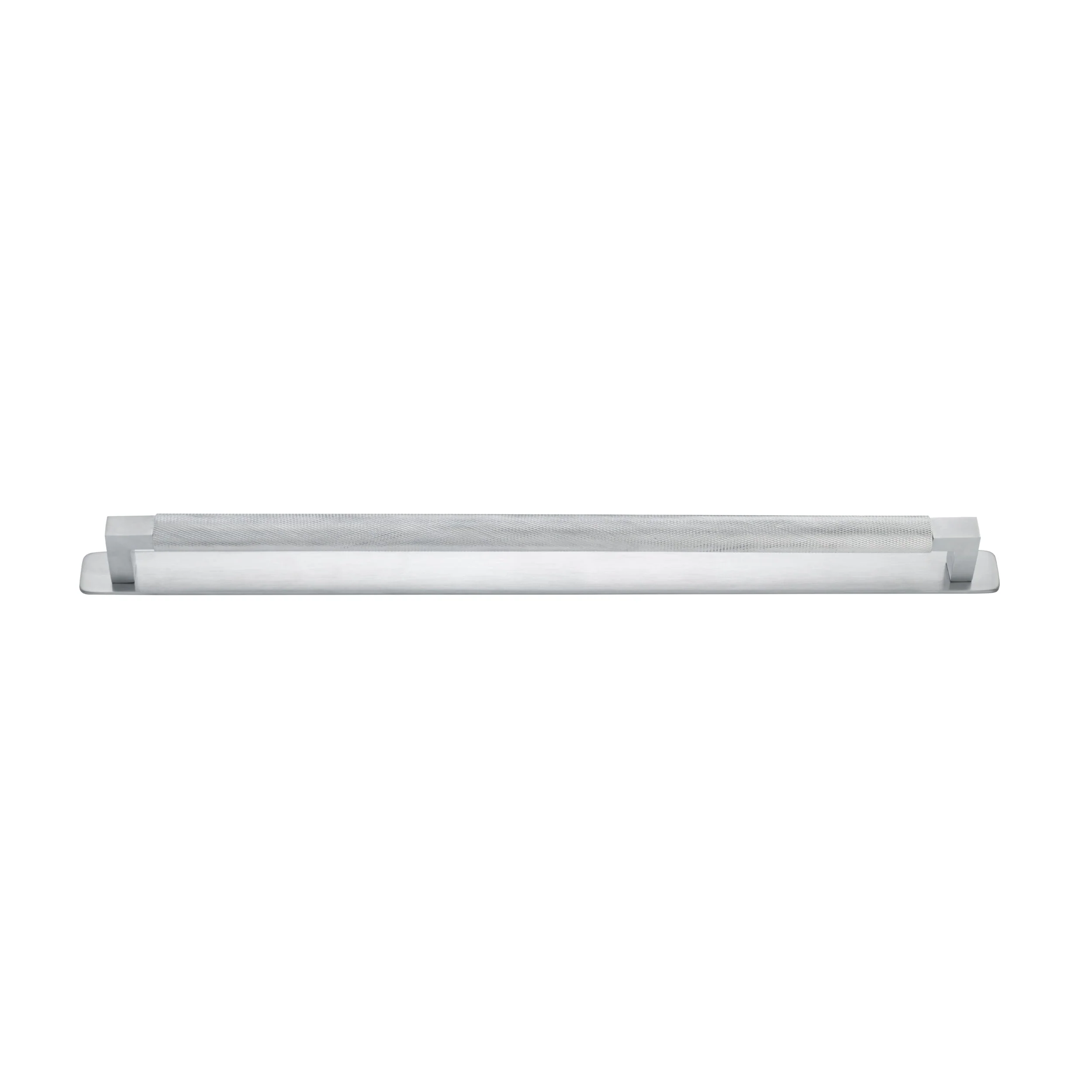 Iver Cabinet Pull Brunswick Knurled Brushed Chrome CTC450mm with Backplate