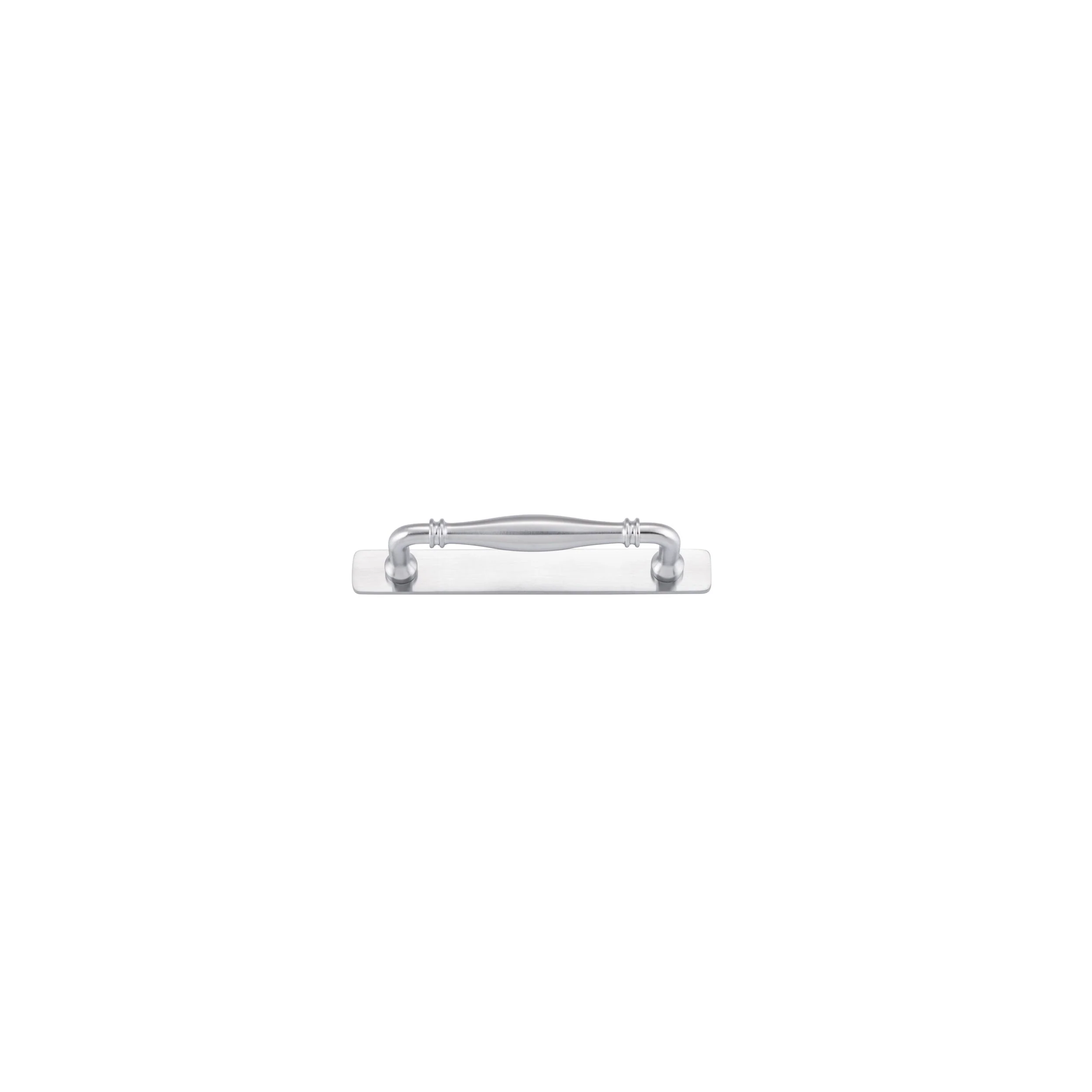 Iver Cabinet Pull Sarlat Brushed Chrome CTC128mm With Backplate