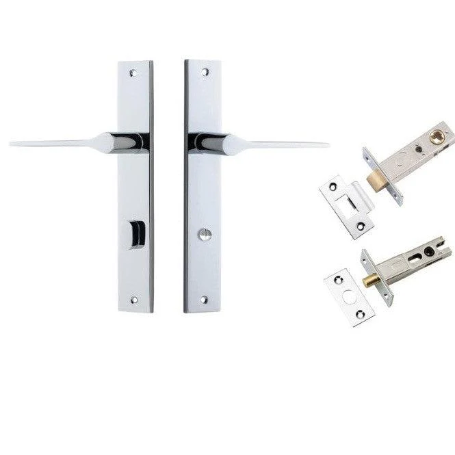 Iver Door Handle Como Rectangular Privacy Polished Chrome Privacy Kit
