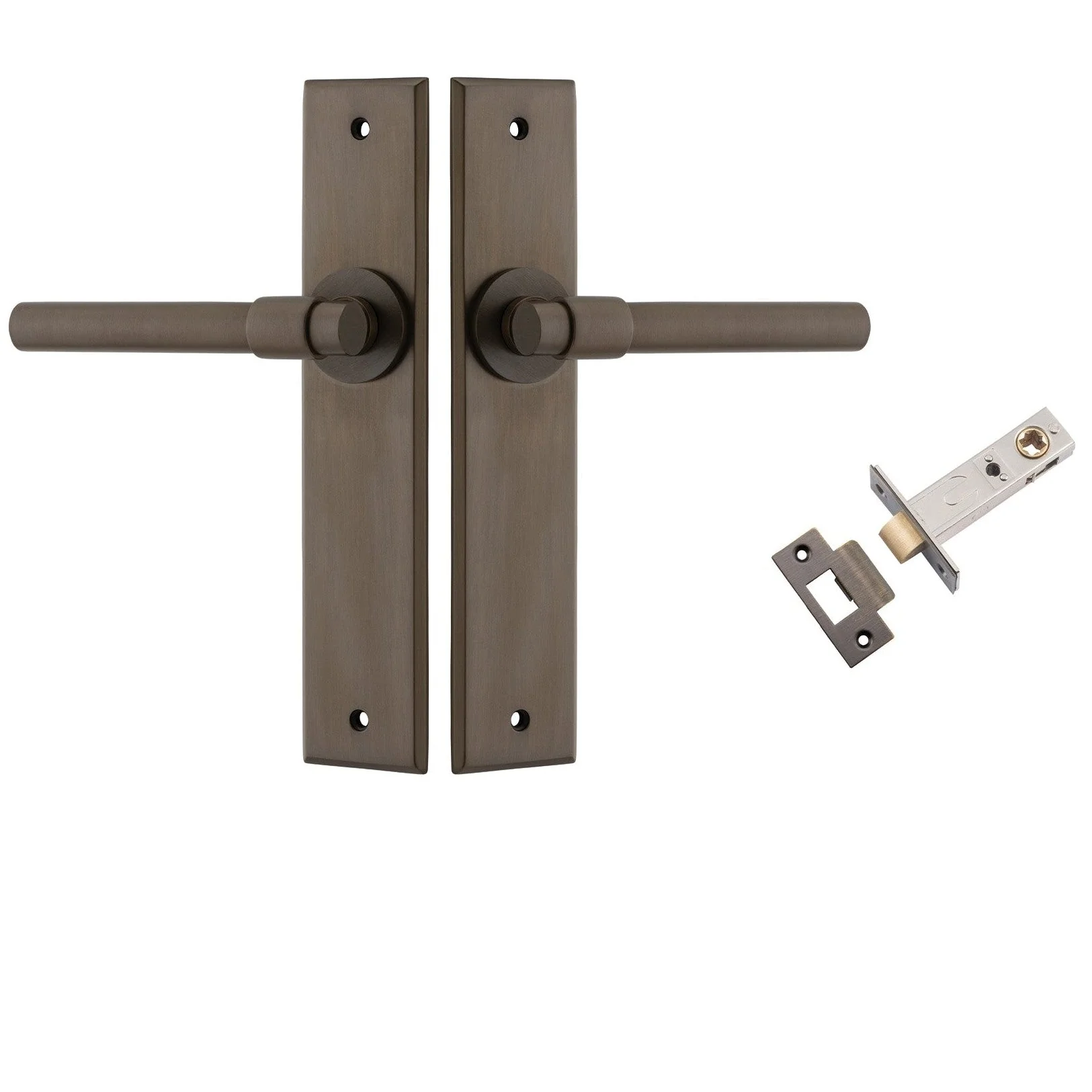 Iver Door Handle Helsinki Chamfered Signature Brass Passage Kit
