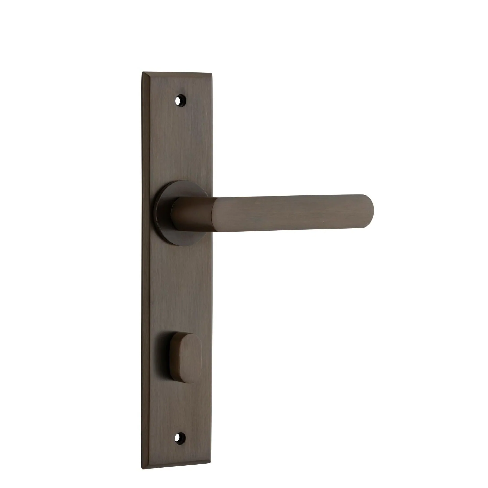 Iver Door Handle Osaka Chamfered Privacy Pair Signature Brass