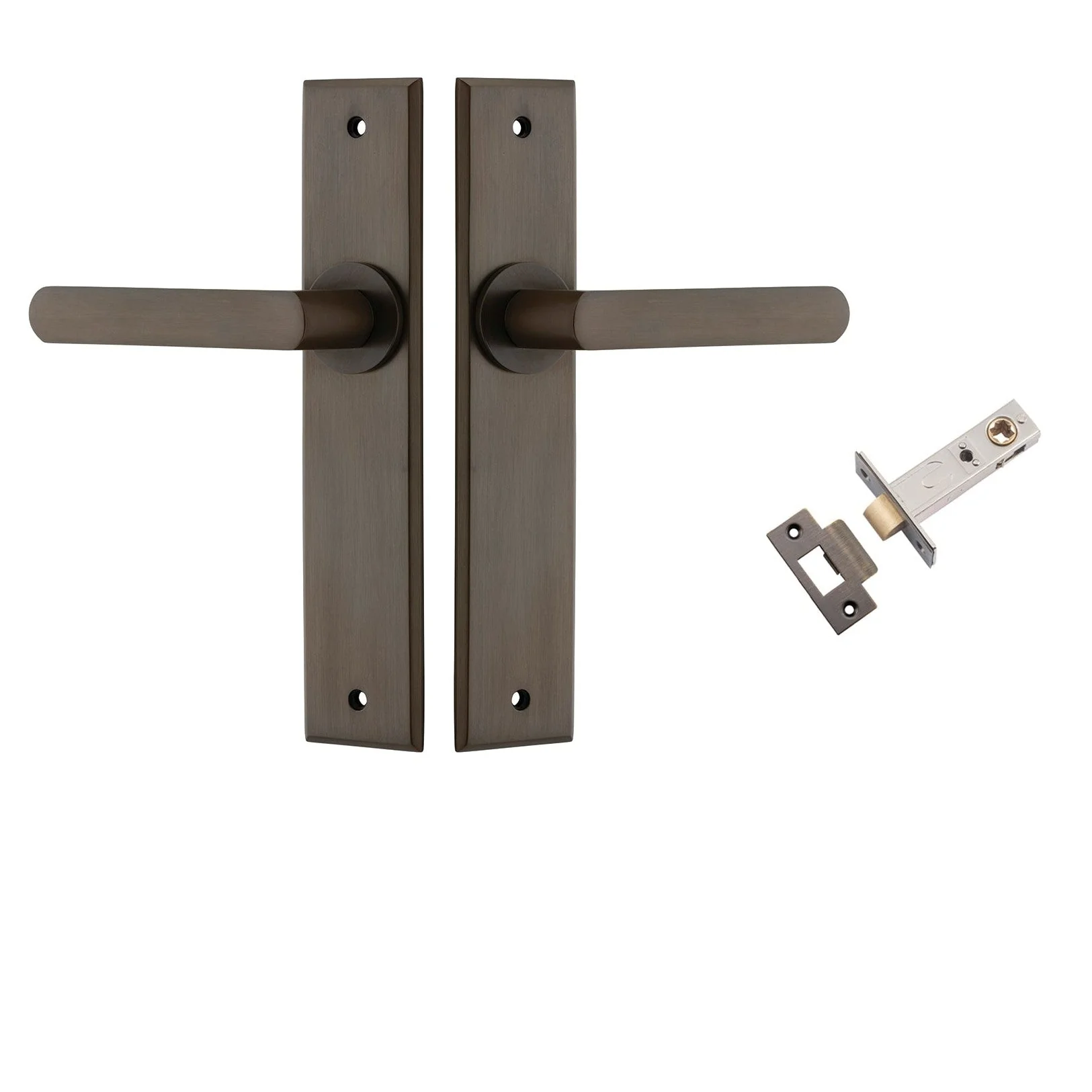 Iver Door Handle Osaka Chamfered Signature Brass Passage Kit