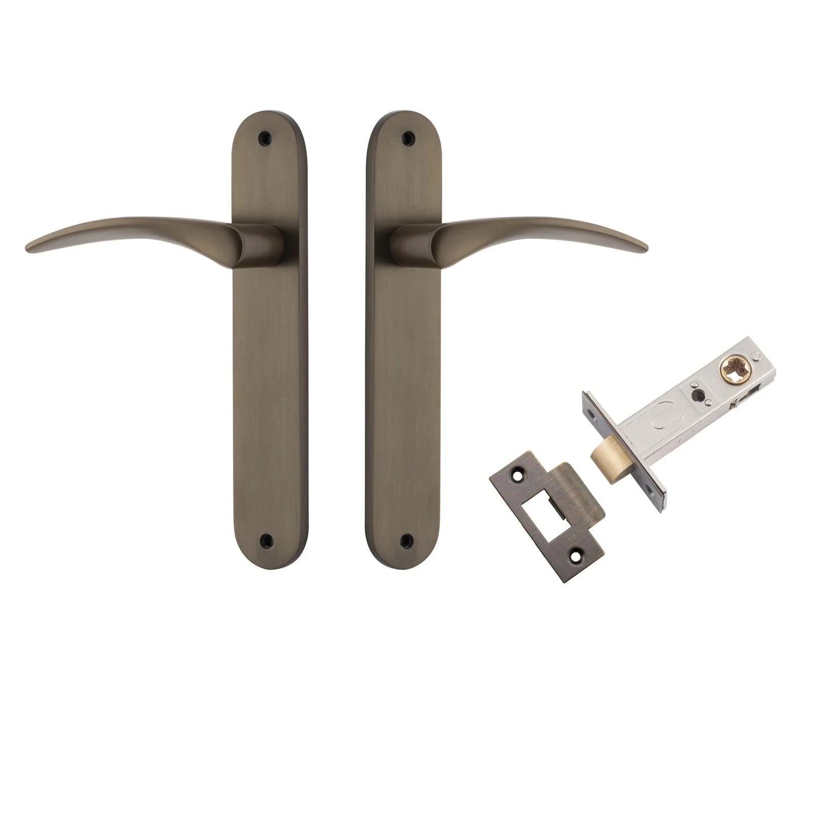 Iver Door Handle Oxford Oval Latch Signature Brass Passage Kit