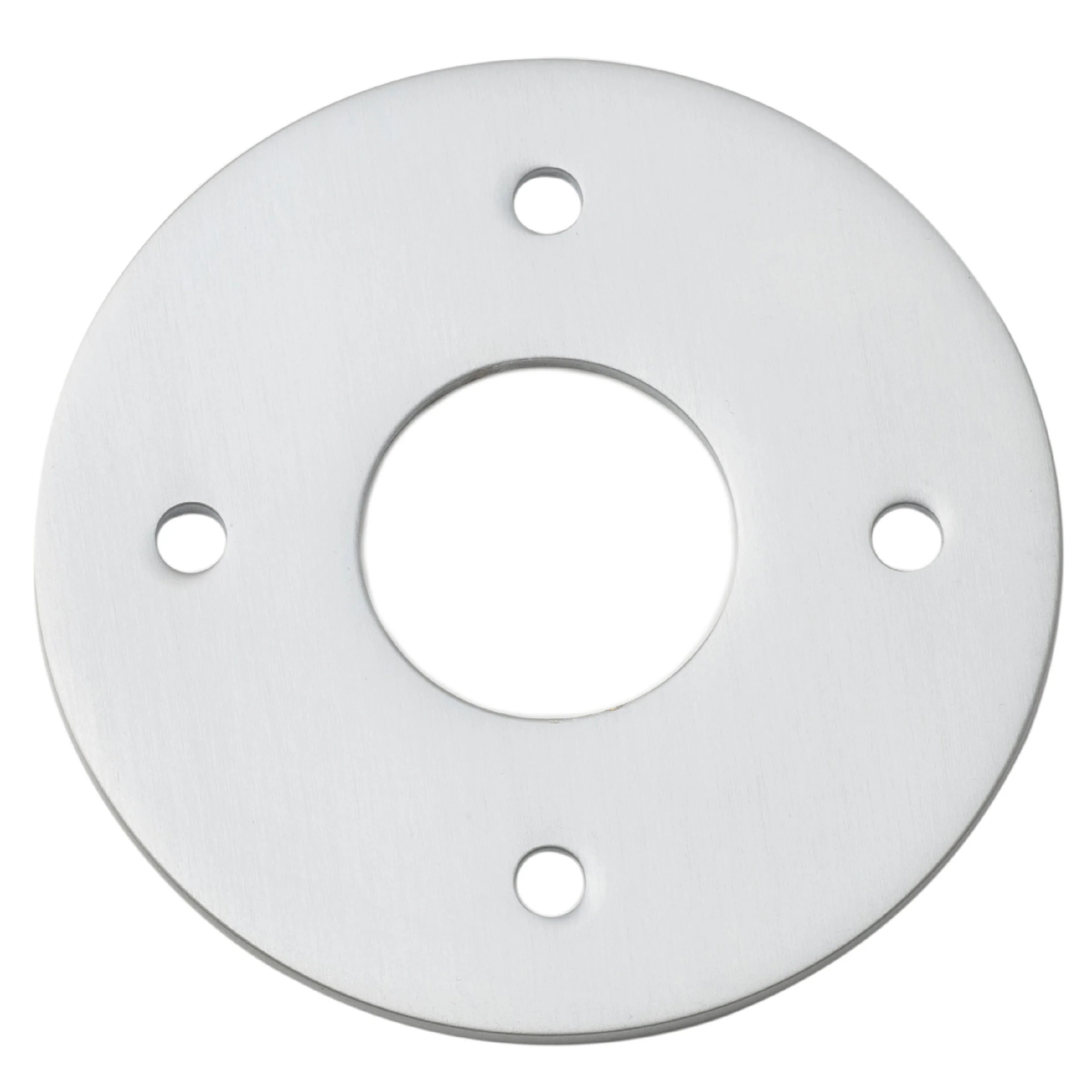 Iver Door Handles & Knobs Adaptor Plate Pair Round Rose Brushed Chrome