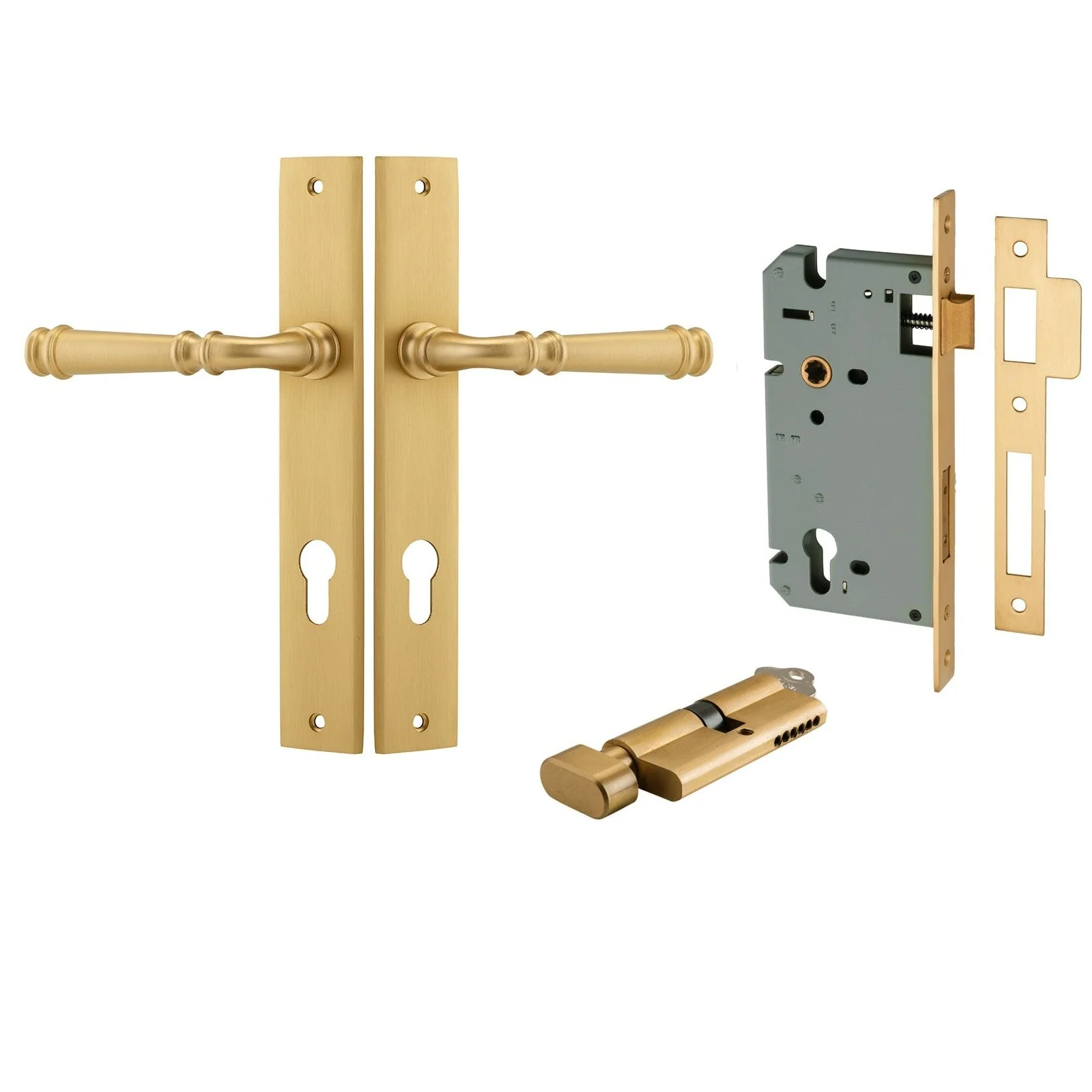 Iver Door Knob Cambridge Oval Latch Polished Nickel Passage Kit