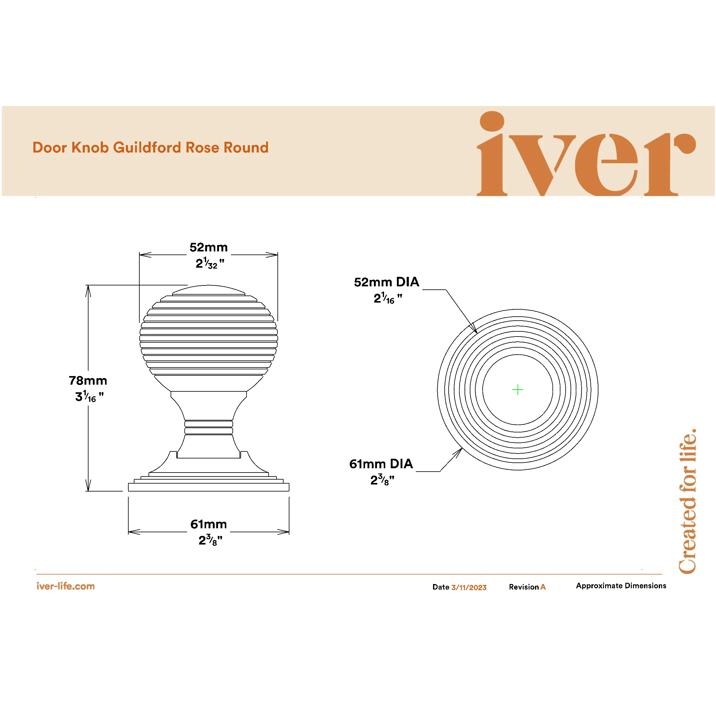 Iver Door Knob Guildford Round Rose Concealed Fix Polished Chrome Privacy Kit - Image 2