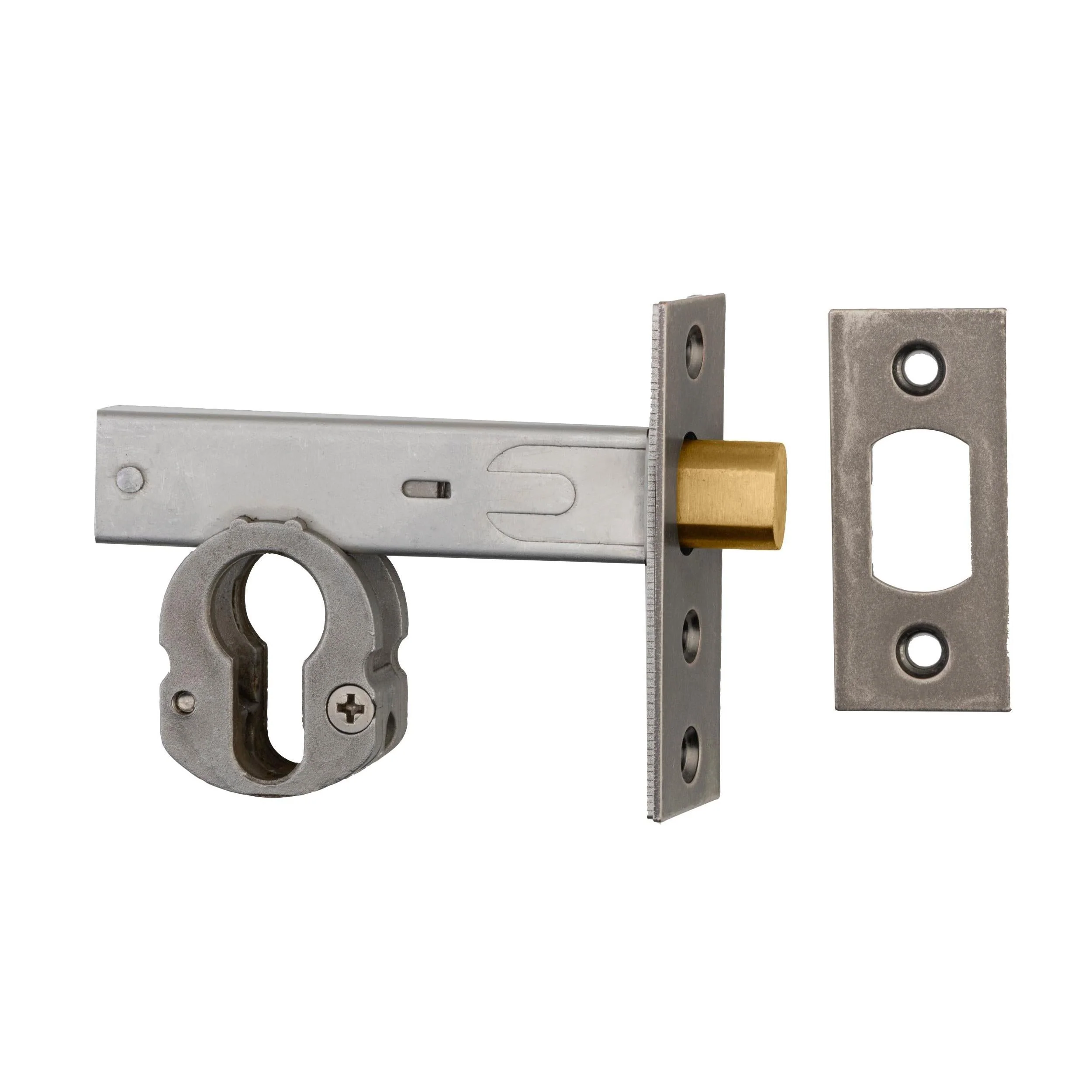 Iver Mortice Deadbolt Euro Distressed Nickel Backset 60mm