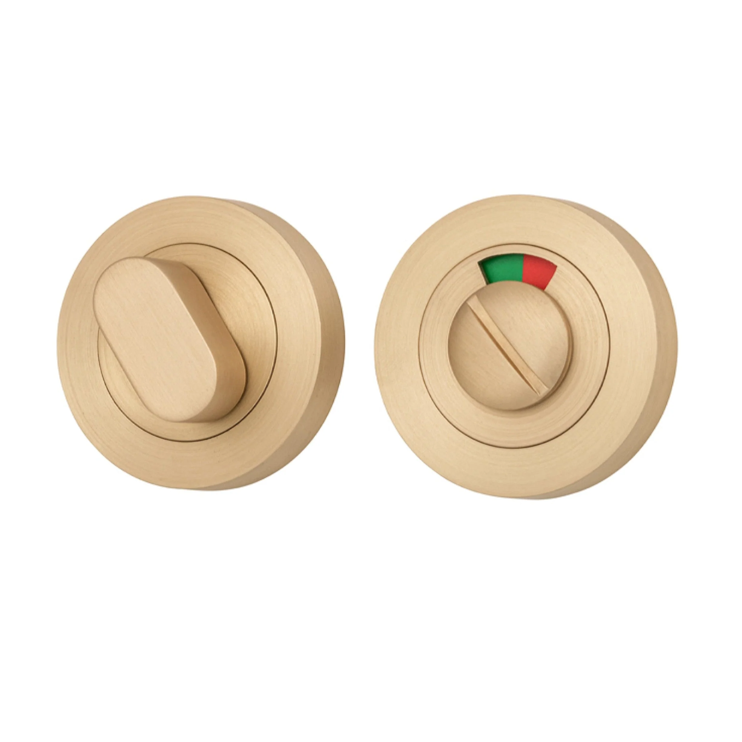 Iver Privacy Turn Oval with Indicator Concealed Fix Round Brushed Brass