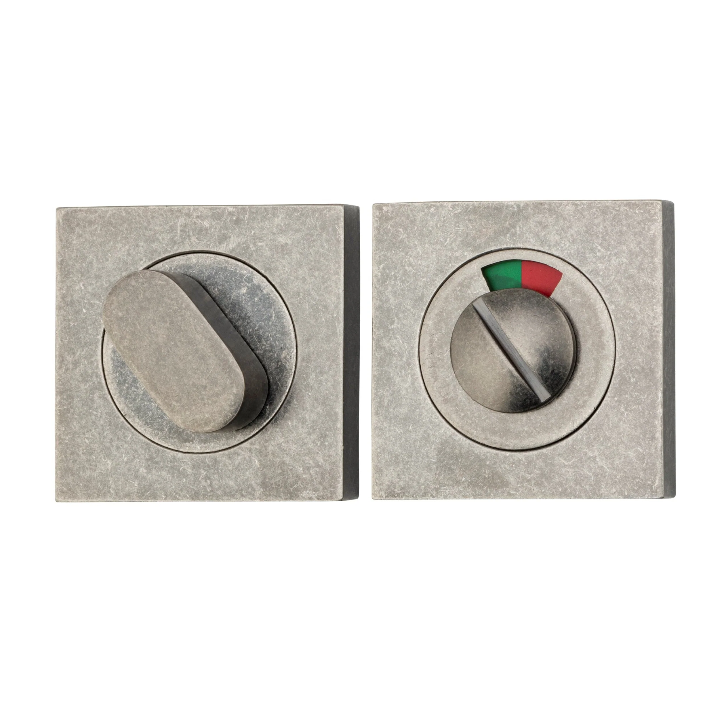 Iver Privacy Turn Oval with Indicator Concealed Fix Square Distressed Nickel