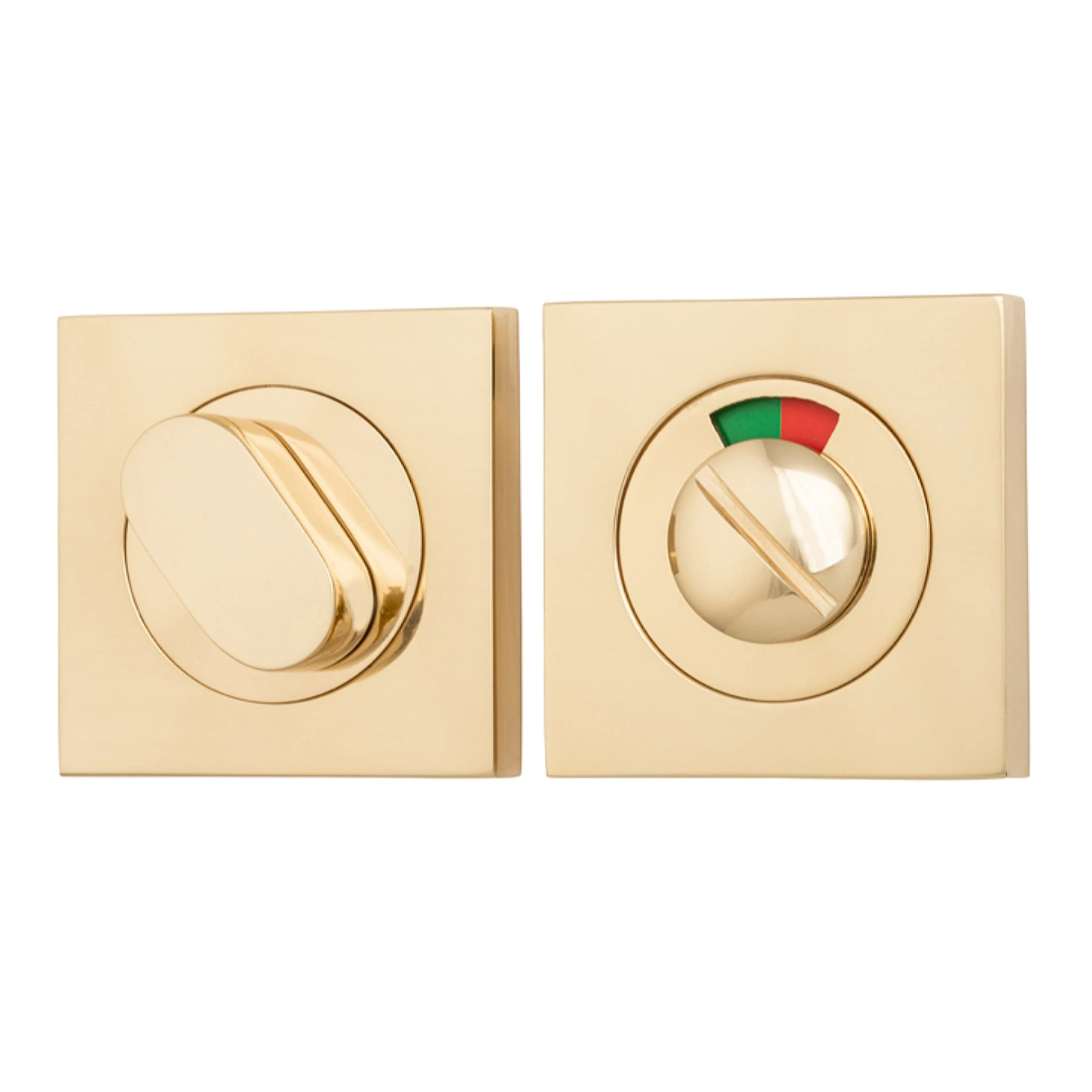 Iver Privacy Turn Oval with Indicator Concealed Fix Square Polished Brass