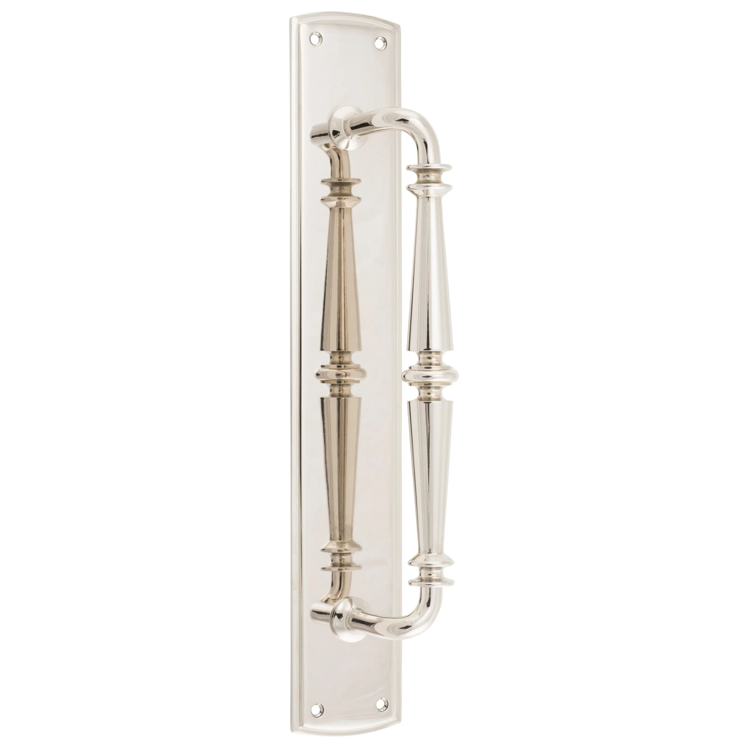 Iver Pull Handle Sarlat Backplate Polished Nickel 380mm