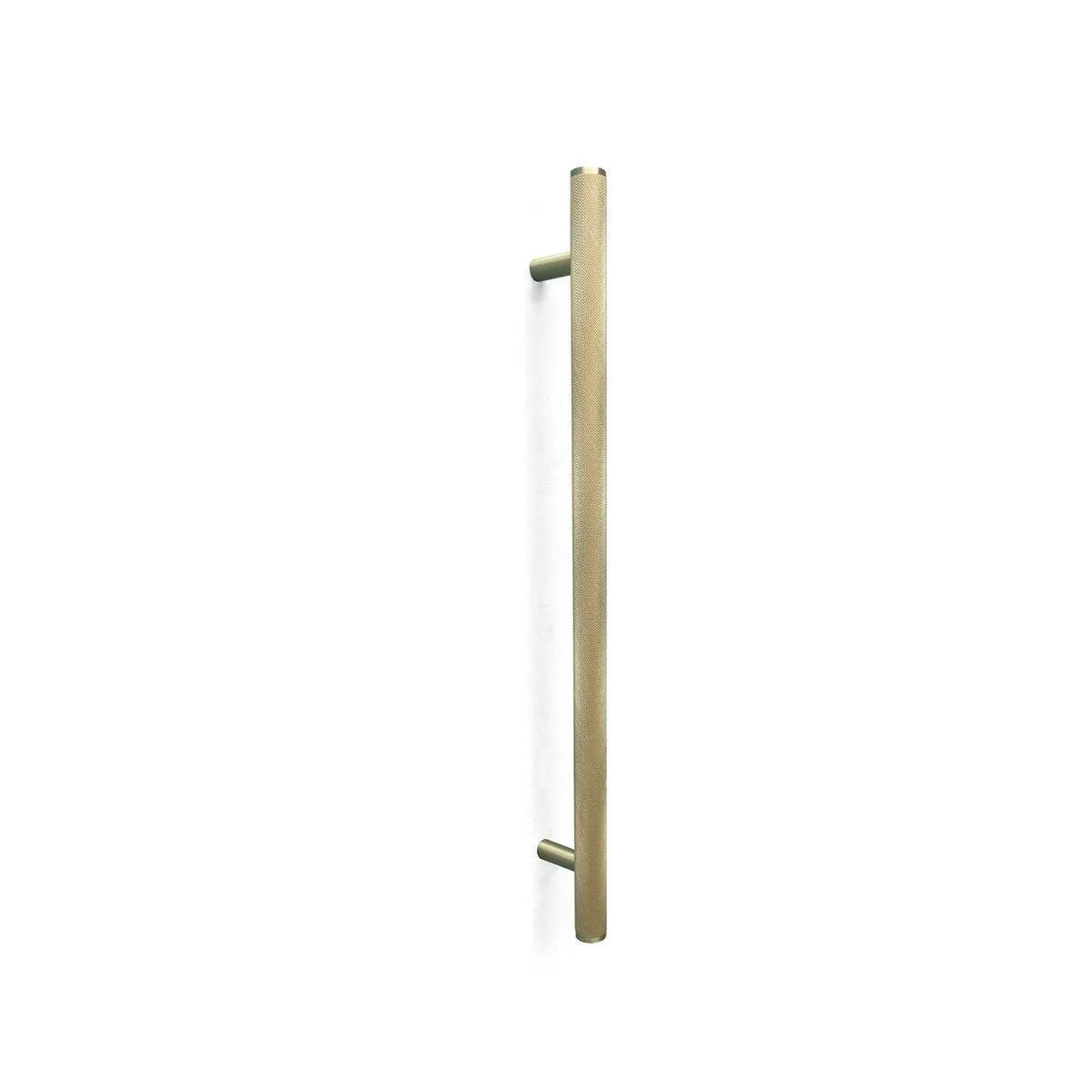 Momo Bellevue Knurled Door Pull Handle Brushed Satin Brass - Image 2