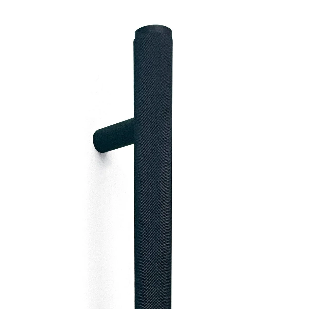 Momo Bellevue Knurled Entry Door Pull Handle Matt Black