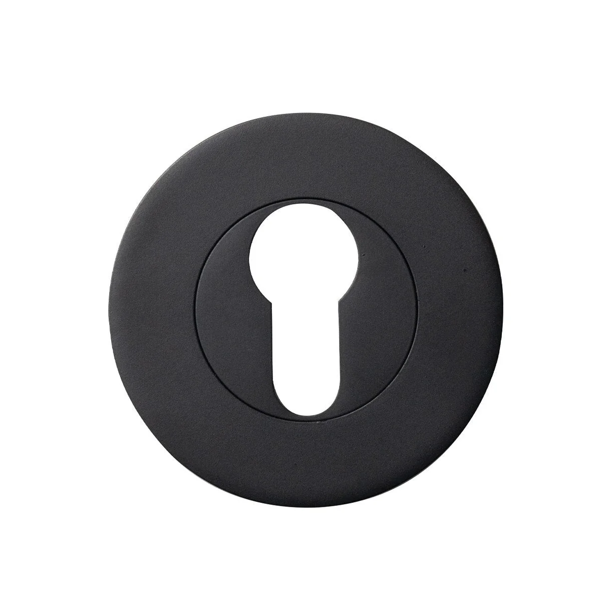 Momo Euro Cylinder Escutcheon Set Matt Black
