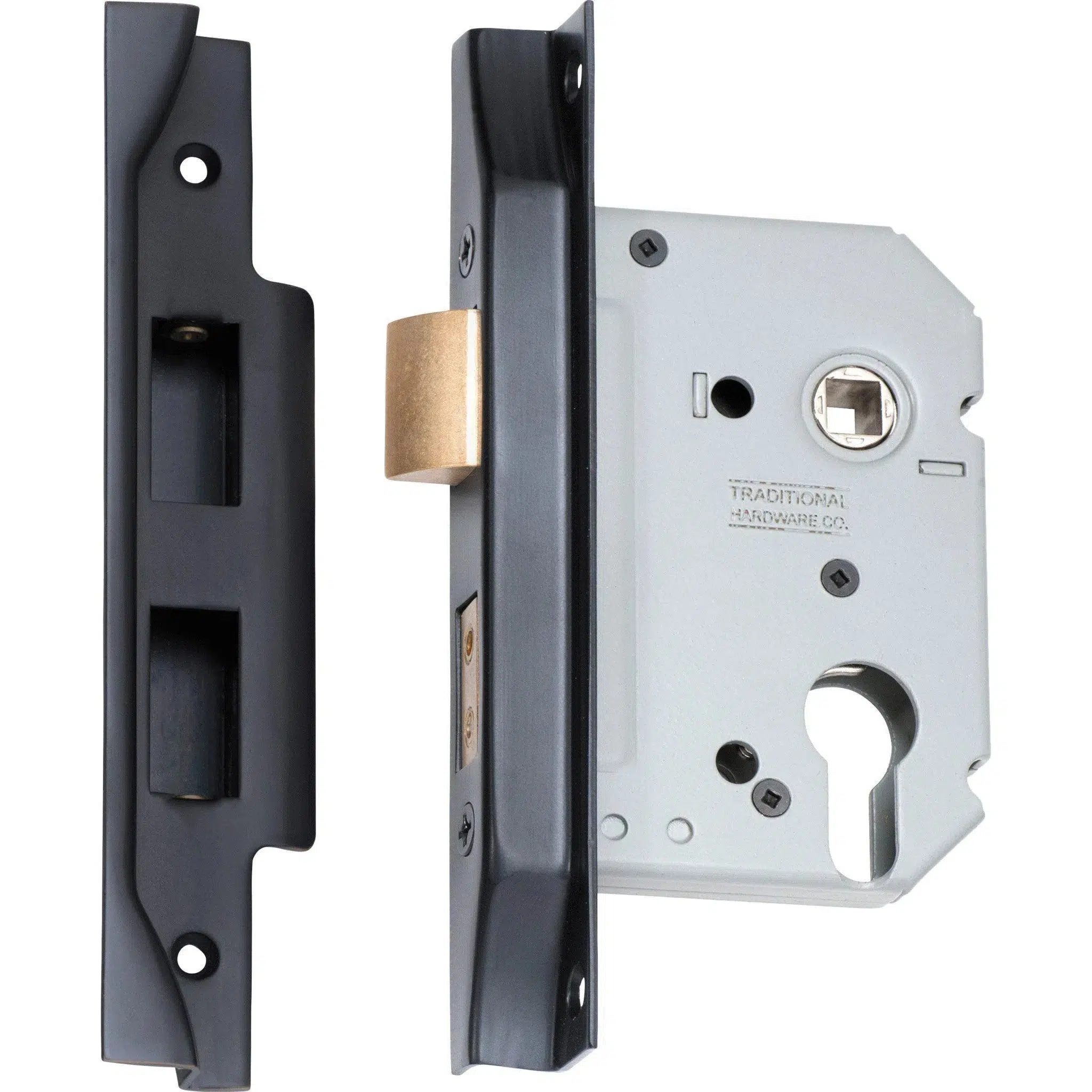 Tradco Mortice Lock Euro Rebated Antique Copper CTC47.5mm Backset 57mm