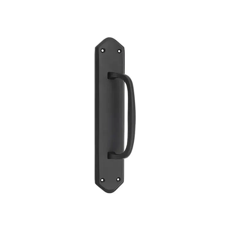 Tradco Pull Handle Offset Backplate Matt Black H250xW50xP50mm