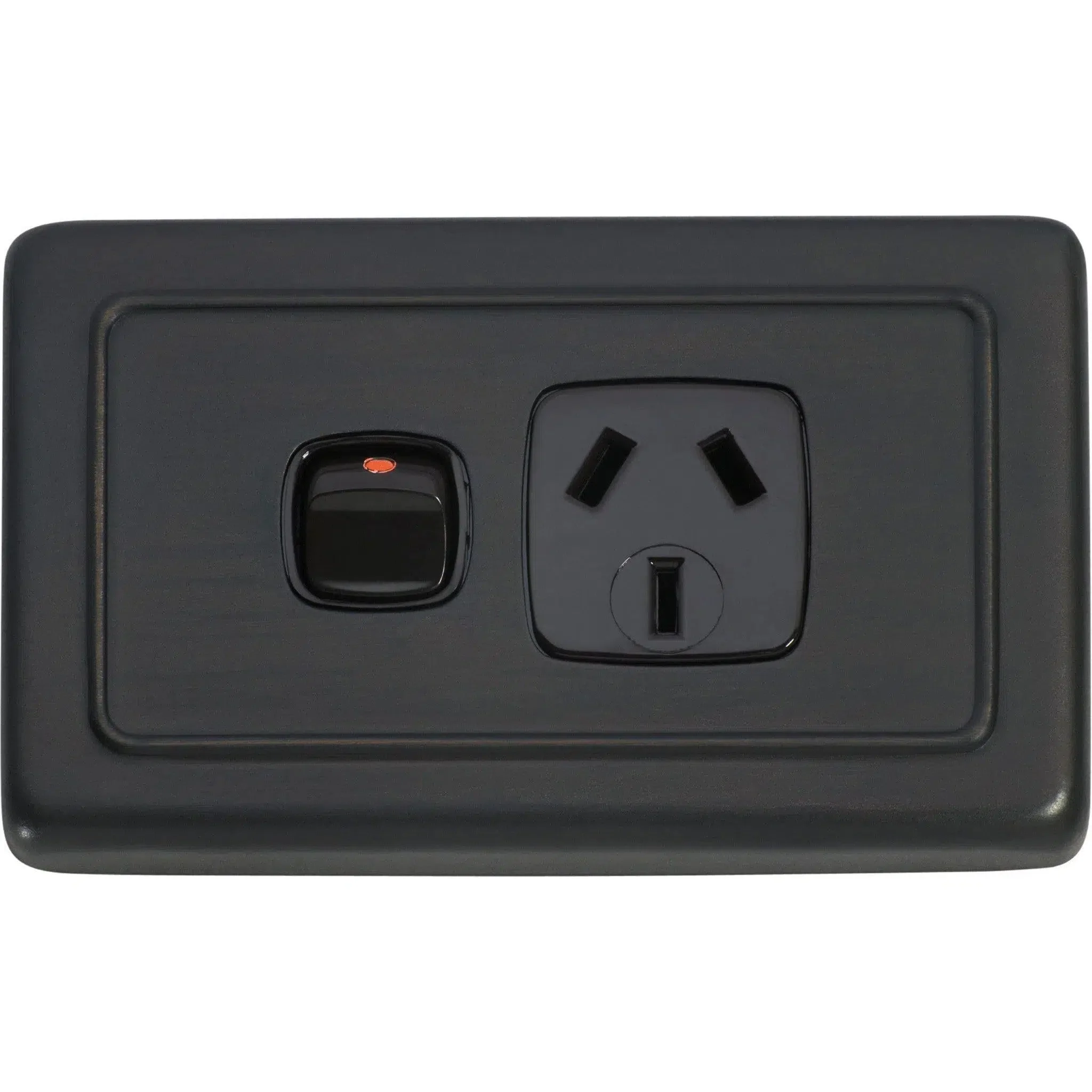 Tradco Socket Flat Plate Rocker Single Brown Antique Copper