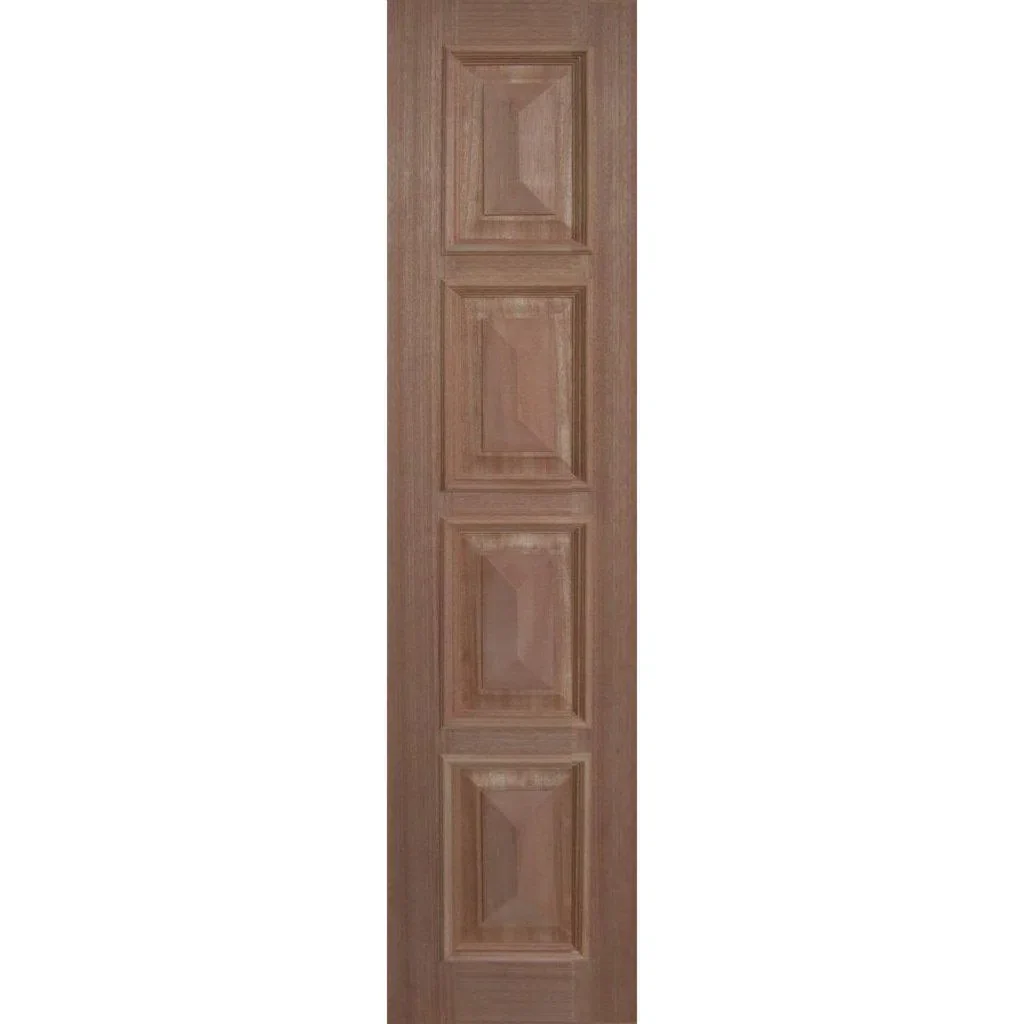 Solid Exterior 4 Panel with Cricket Bat & Heavy Moulding Door Side Light