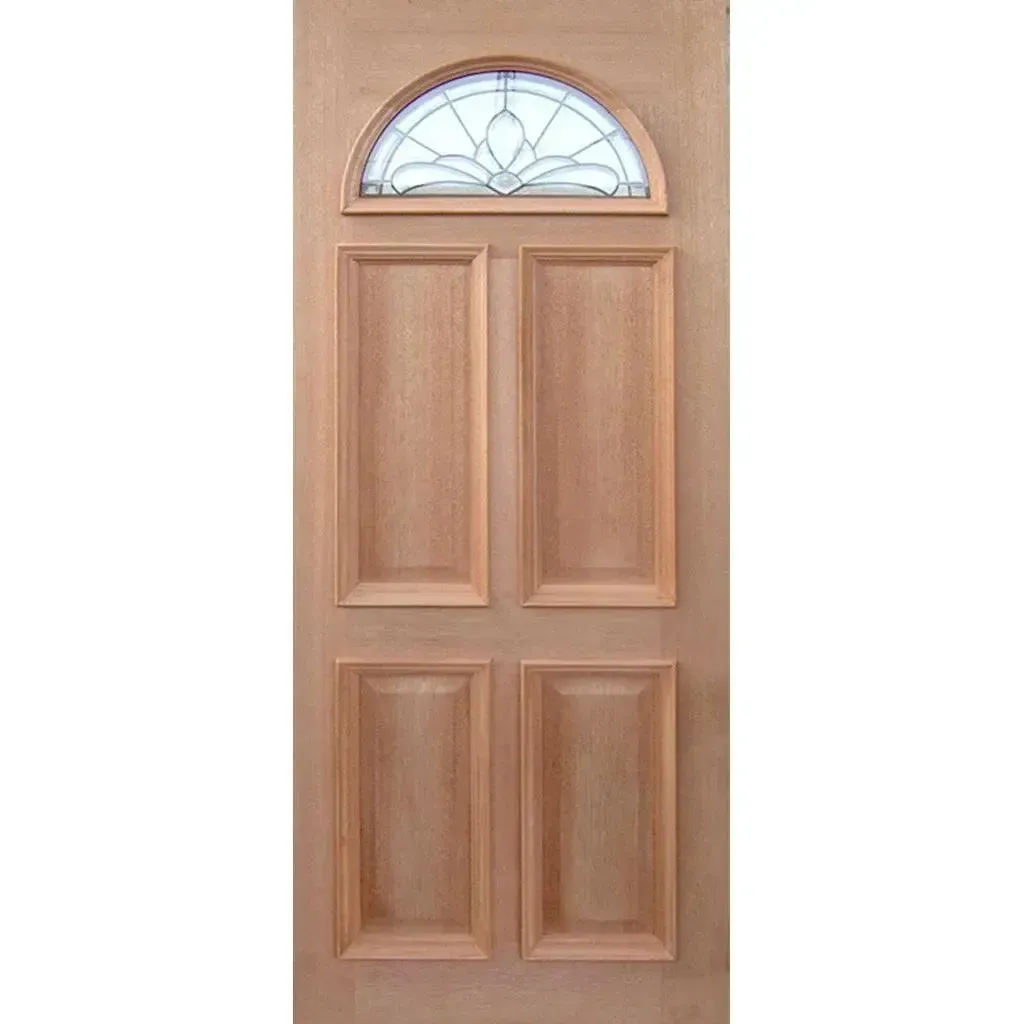 Solid Exterior Triple Glazed Leadlight Doors With Heavy Moulding