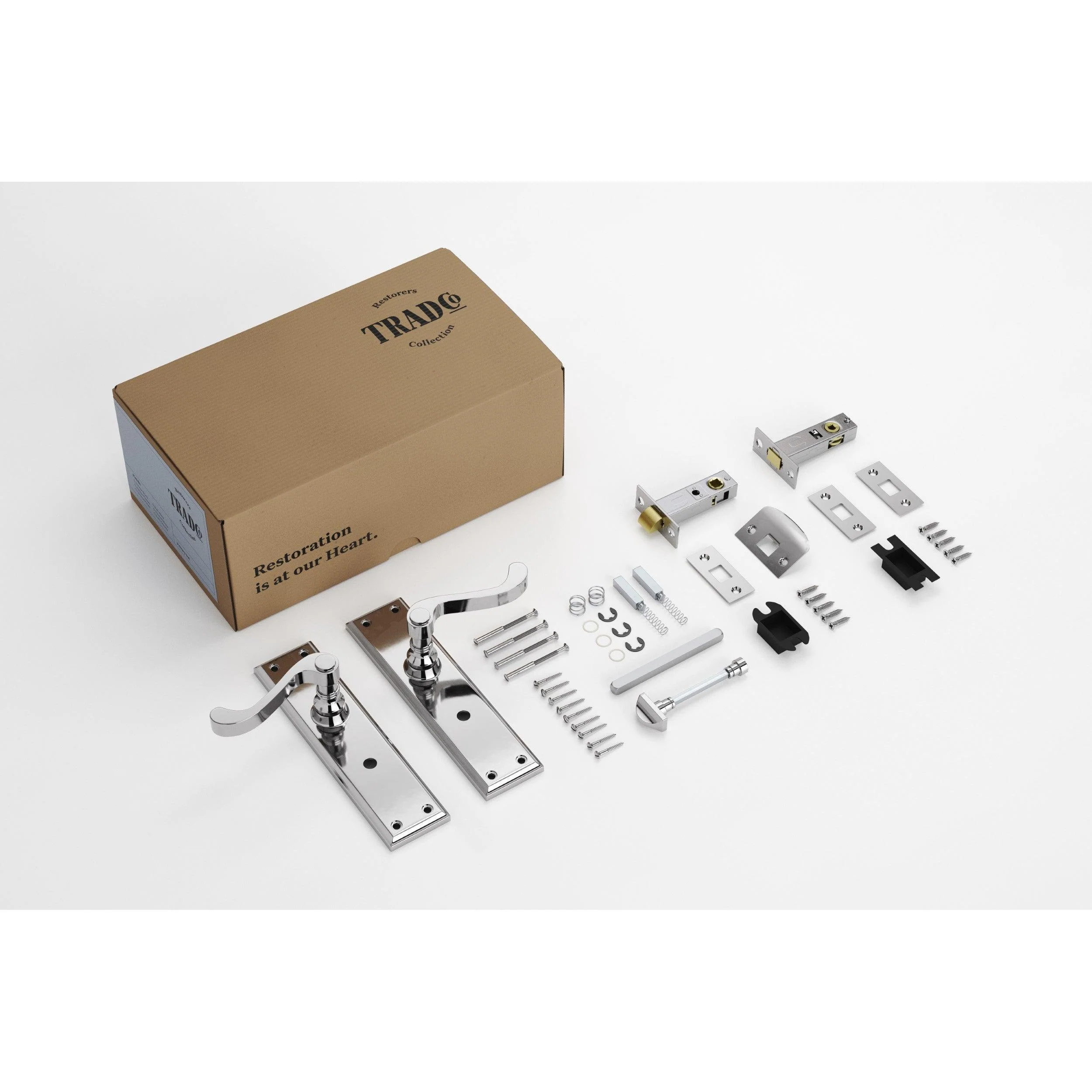 Tradco Door Handle Milton Chrome Plated Privacy Set - Image 2