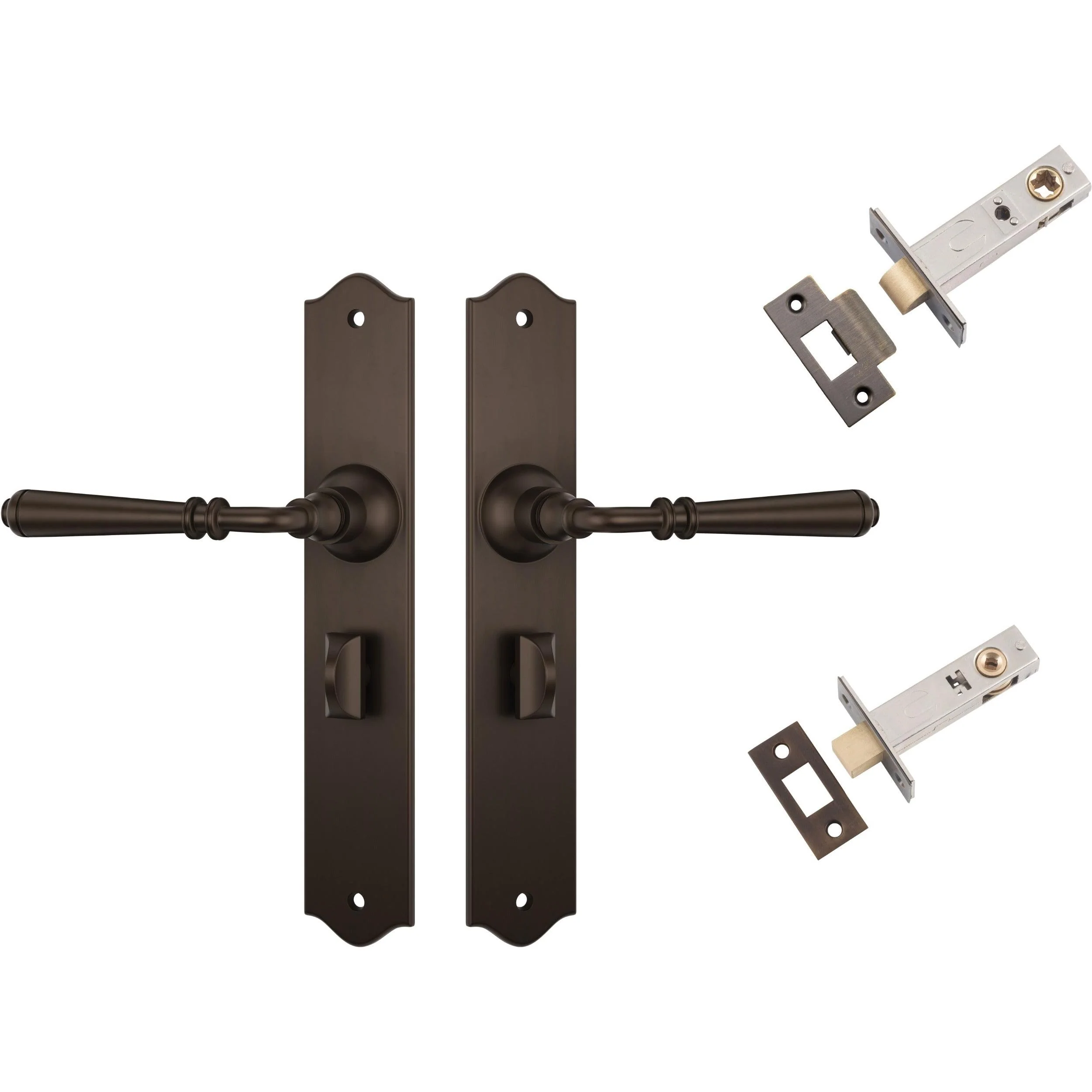 Tradco Door Handle Reims Antique Brass Privacy Set