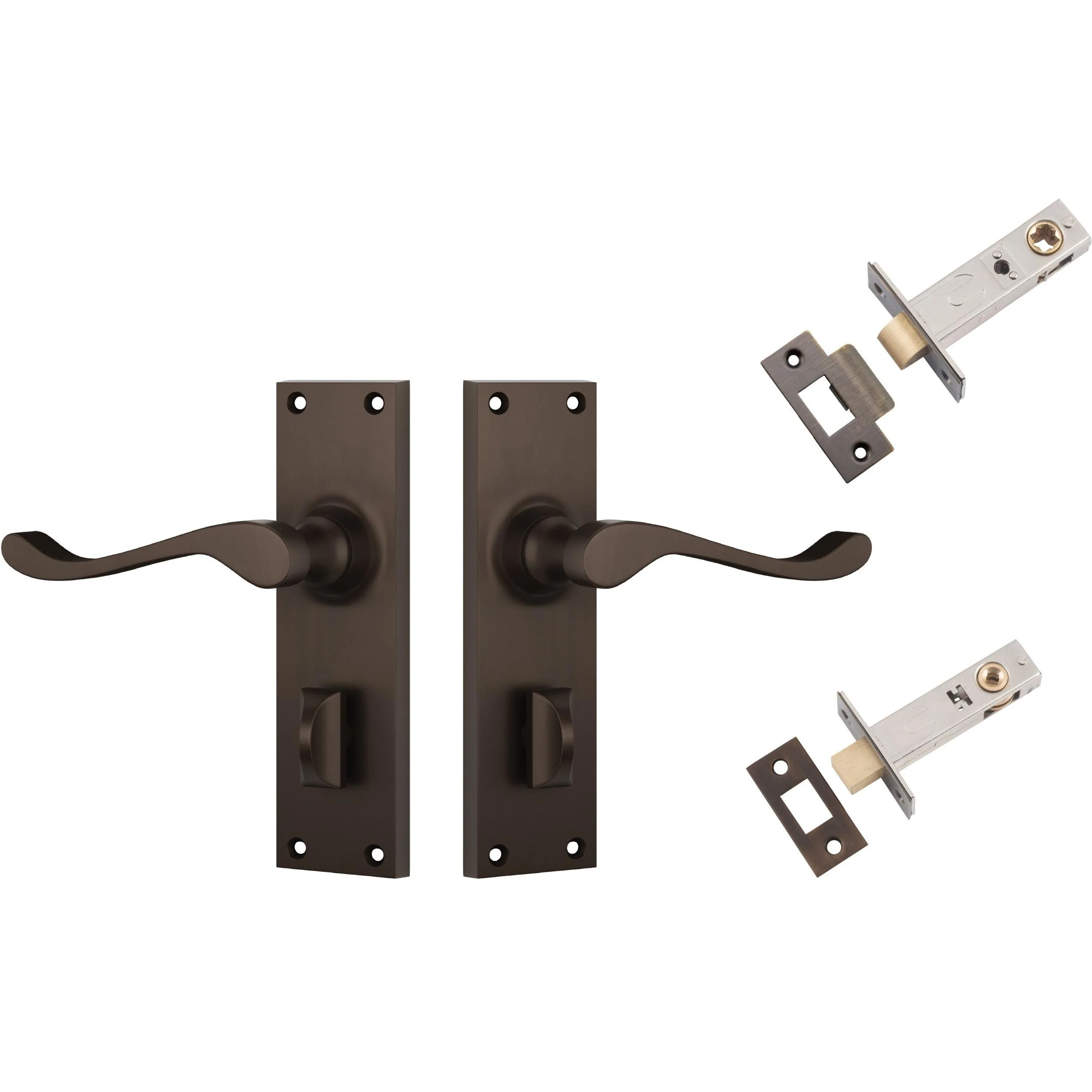 Tradco Door Handle Victorian Antique Brass Privacy Set