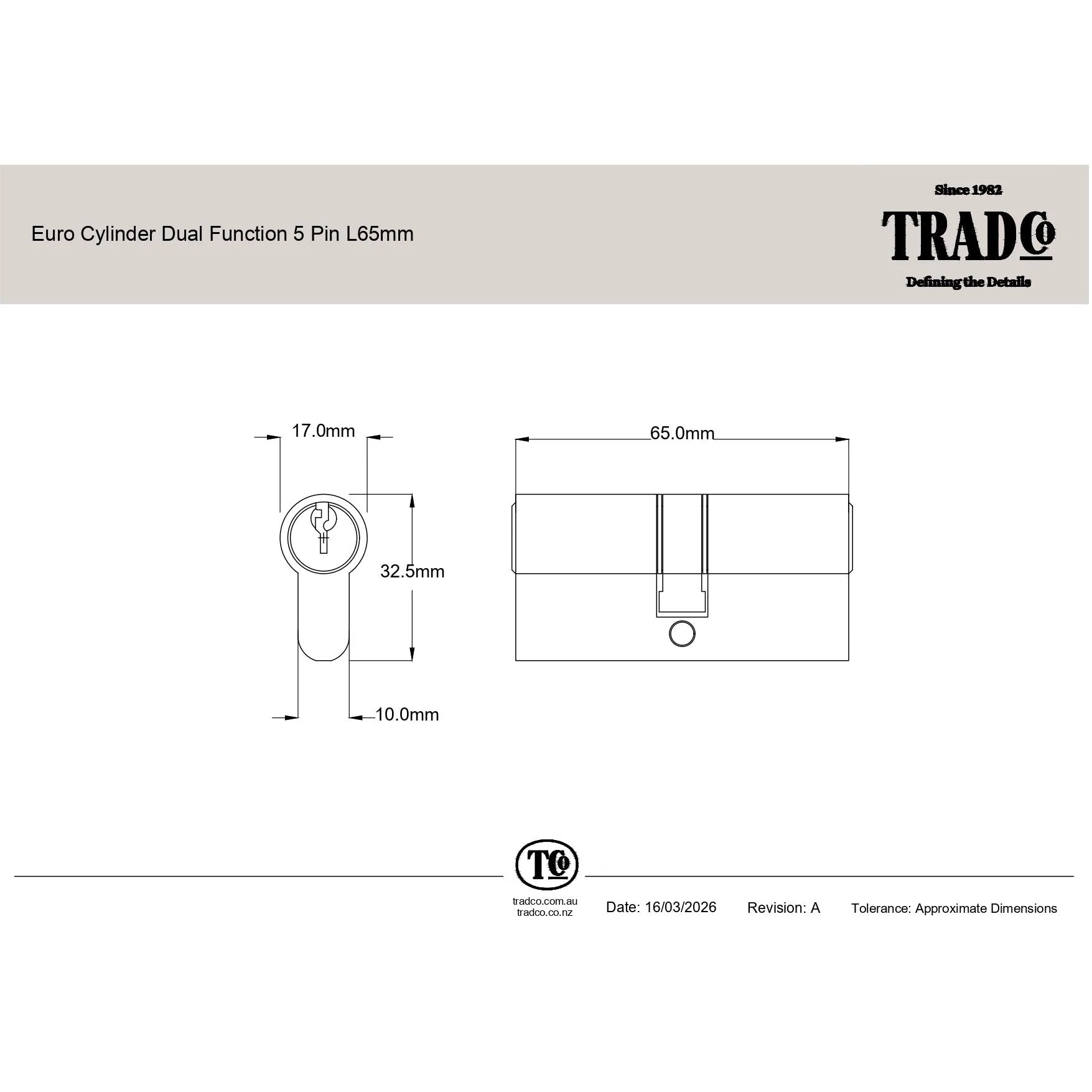 Tradco Door Knob Bungalow Chrome Plated Key/Key Entrance Set - Image 4