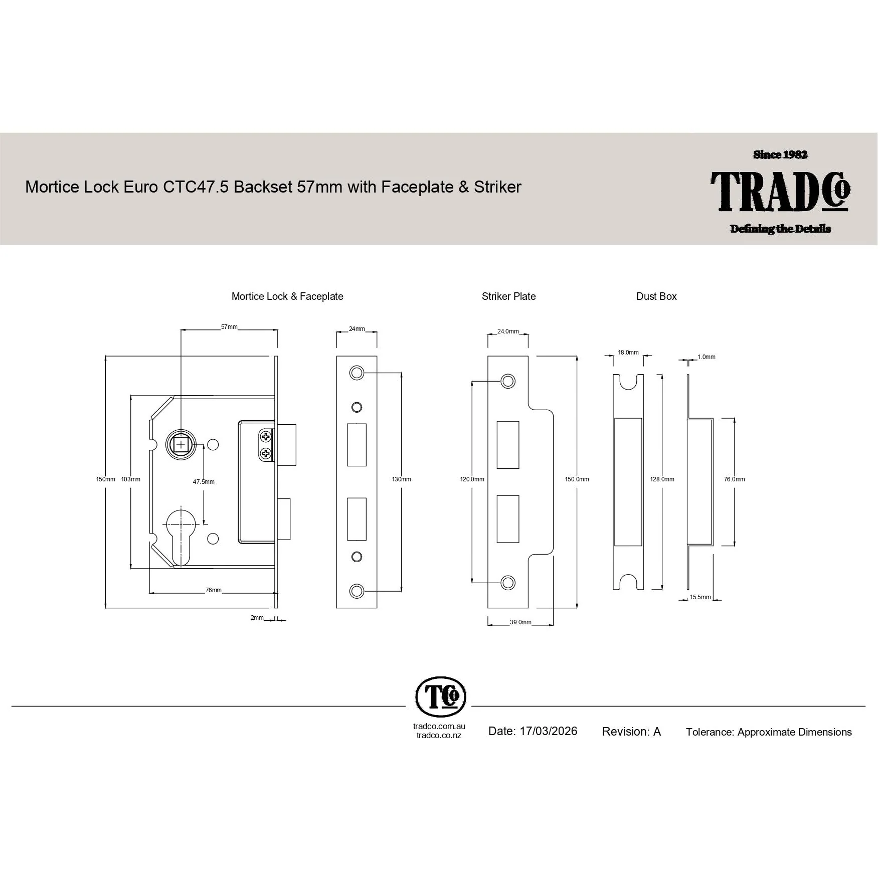 Tradco Door Knob Bungalow Chrome Plated Key/Key Entrance Set - Image 5
