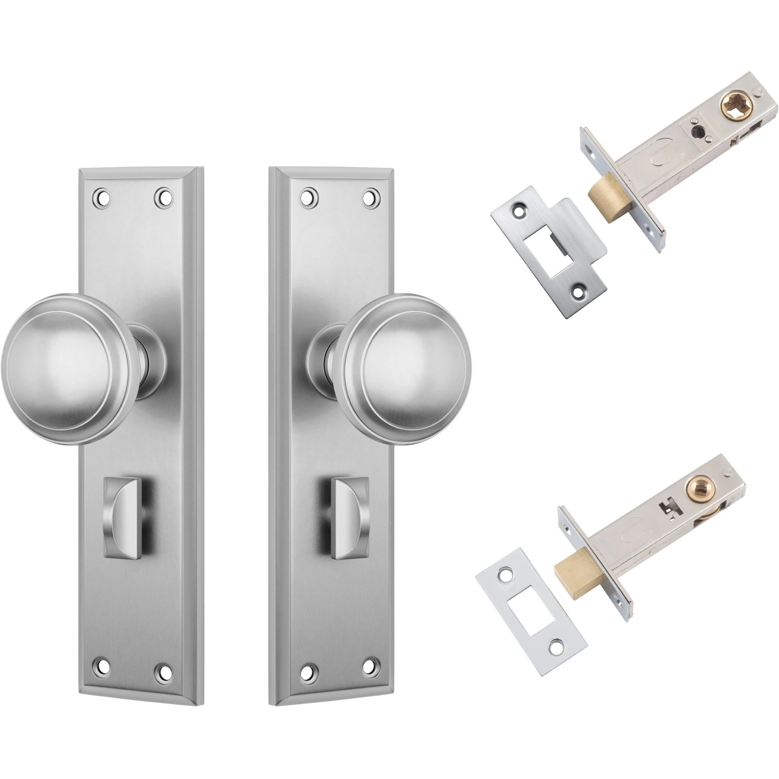 Tradco Door Knob Milton Satin Chrome Privacy Set